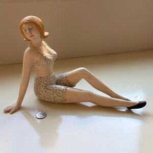 Leopard Print bathing beauty  figurine